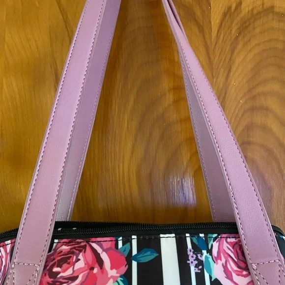 Betsey Johnson Pink and Black Floral Tote Bag - Picture 5 of 15